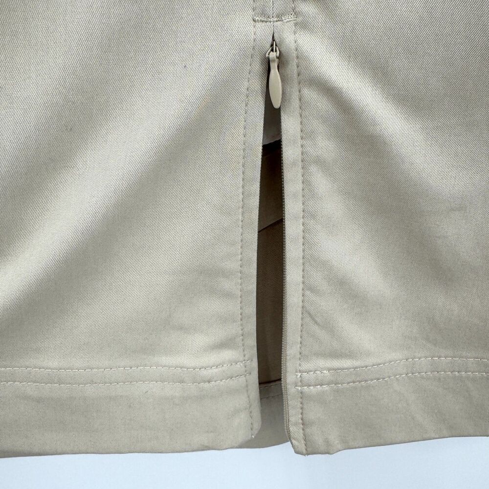 NIKE Vintage Silver Tag Khaki Zip Slit Mini Golf Skort Skirt Size Small 4 - Picture 2 of 8